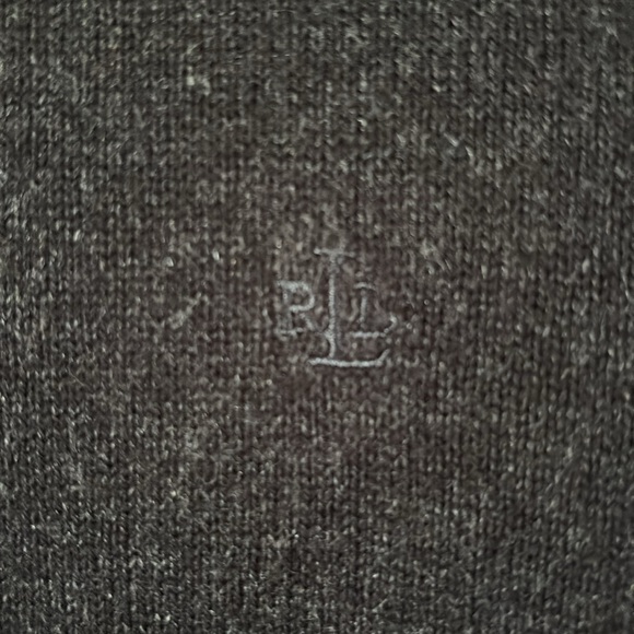 Lauren by Ralph Lauren gray silk and cashmere sweater - Picture 4 of 4